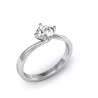 Ékszerpalota eljegyzési gyűrű 0,2ct H/SI gyémánttal BRK128 fehér arany