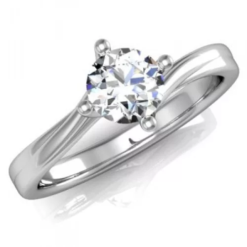 Ékszerpalota eljegyzési gyűrű 0,2ct H/SI gyémánttal BRK128 fehér arany