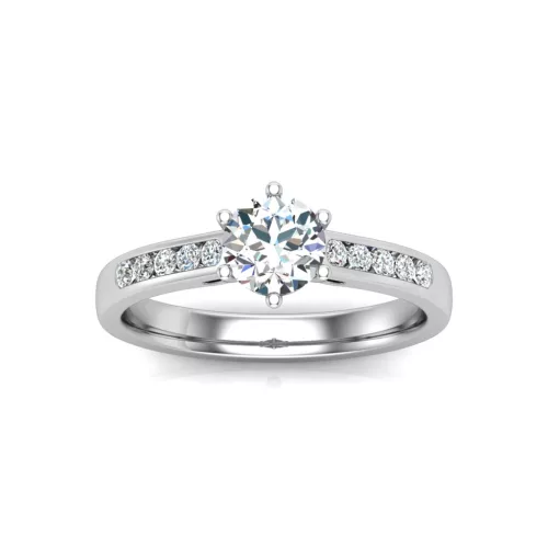 Ékszerpalota eljegyzési gyűrű 0,55ct gyémánttal BRK633 fehér arany
