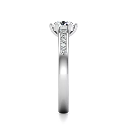 Ékszerpalota eljegyzési gyűrű 0,55ct gyémánttal BRK633 fehér arany