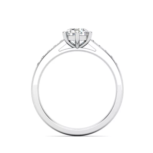 Ékszerpalota eljegyzési gyűrű 0,55ct gyémánttal BRK633 fehér arany