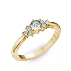   Ékszerpalota eljegyzési gyűrű 0,3ct gyémánttal BRK001 sárga arany