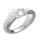 Ékszerpalota eljegyzési gyűrű 0,3ct H/VS gyémánttal BRK001 fehér arany