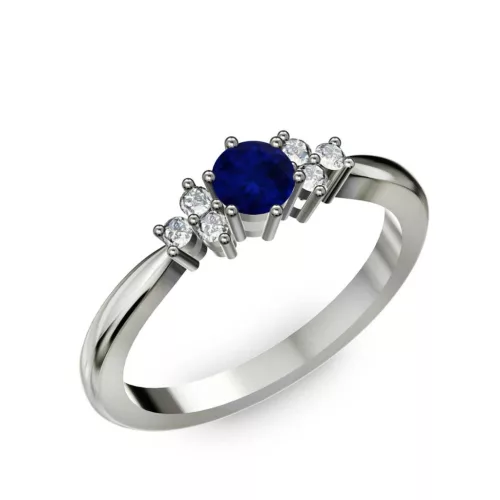 Ékszerpalota eljegyzési gyűrű 0,3ct diffusion zafírral BRK001 fehér arany