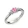 Ékszerpalota eljegyzési gyűrű 0,3ct pink zafírral BRK001 fehér arany