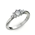 Ékszerpalota eljegyzési gyűrű 0,3ct gyémánttal BRK001 platina