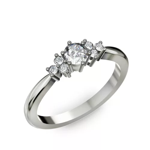 Ékszerpalota eljegyzési gyűrű 0,3ct gyémánttal BRK001 platina