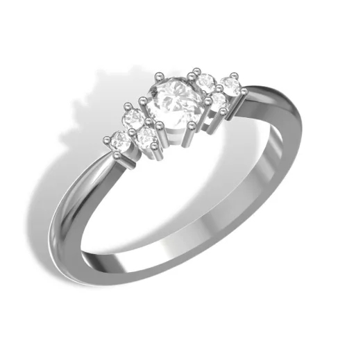 Ékszerpalota eljegyzési gyűrű 0,3ct gyémánttal BRK001 platina