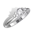 Ékszerpalota eljegyzési gyűrű 0,3ct gyémánttal BRK001 platina
