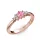 Ékszerpalota eljegyzési gyűrű 0,3ct pink zafírral BRK001 rozé arany