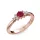 Ékszerpalota eljegyzési gyűrű 0,3ct rubinnal BRK001 rozé arany