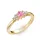 Ékszerpalota eljegyzési gyűrű 0,3ct pink zafírral BRK001 sárga arany