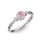 Ékszerpalota eljegyzési gyűrű 0.17ct pink zafírral BRK002 fehér arany 