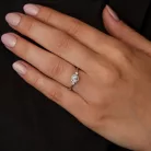 Ékszerpalota eljegyzési gyűrű 0.17ct pink zafírral BRK002 fehér arany 