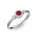 Ékszerpalota eljegyzési gyűrű 0.17ct rubinnal BRK002 fehér arany 