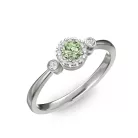 Ékszerpalota eljegyzési gyűrű 0.17ct zöld gyémánttal BRK002 fehér arany 