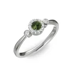 Ékszerpalota eljegyzési gyűrű 0.17ct zöld zafírral BRK002 fehér arany 