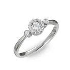 Ékszerpalota eljegyzési gyűrű 0.17ct gyémánttal BRK002 platina 
