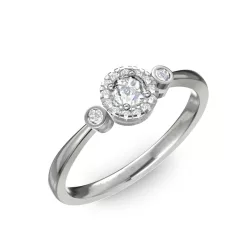   Ékszerpalota eljegyzési gyűrű 0.17ct gyémánttal BRK002 platina 