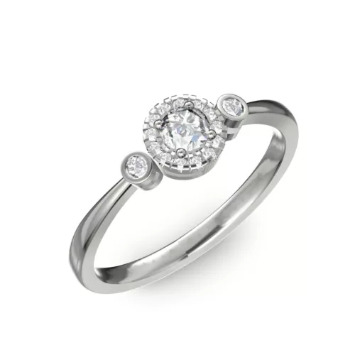 Ékszerpalota eljegyzési gyűrű 0.17ct gyémánttal BRK002 platina 
