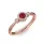 Ékszerpalota eljegyzési gyűrű 0.17ct rubinnal BRK002 rozé arany 