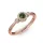 Ékszerpalota eljegyzési gyűrű 0.17ct zöld zafírral BRK002 rozé arany 