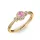 Ékszerpalota eljegyzési gyűrű 0.17ct pink zafírral BRK002 sárga arany 