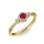 Ékszerpalota eljegyzési gyűrű 0.17ct rubinnal BRK002 sárga arany 