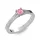 Ékszerpalota eljegyzési gyűrű 0.25ct pink princess zafírral BRK006 fehér arany 
