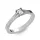 Ékszerpalota eljegyzési gyűrű 0.25ct princess gyémánttal BRK006 fehér arany 