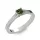 Ékszerpalota eljegyzési gyűrű 0.25ct zöld princess zafírral BRK006 fehér arany 