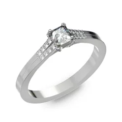   Ékszerpalota eljegyzési gyűrű 0.25ct princess gyémánttal BRK006 platina 