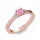 Ékszerpalota eljegyzési gyűrű 0.25ct pink princess zafírral BRK006 rozé arany 