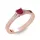 Ékszerpalota eljegyzési gyűrű 0.25ct princess rubinnal BRK006 rozé arany 