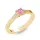 Ékszerpalota eljegyzési gyűrű 0.25ct pink princess zafírral BRK006 sárga arany 