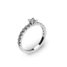 Ékszerpalota eljegyzési gyűrű 0,2ct gyémánttal BRK009 platina
