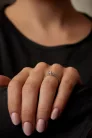 Ékszerpalota eljegyzési gyűrű 0,2ct gyémánttal BRK009 platina