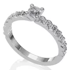 Ékszerpalota eljegyzési gyűrű 0,2ct gyémánttal BRK009 platina