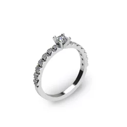   Ékszerpalota eljegyzési gyűrű 0,2ct gyémánttal BRK009 platina