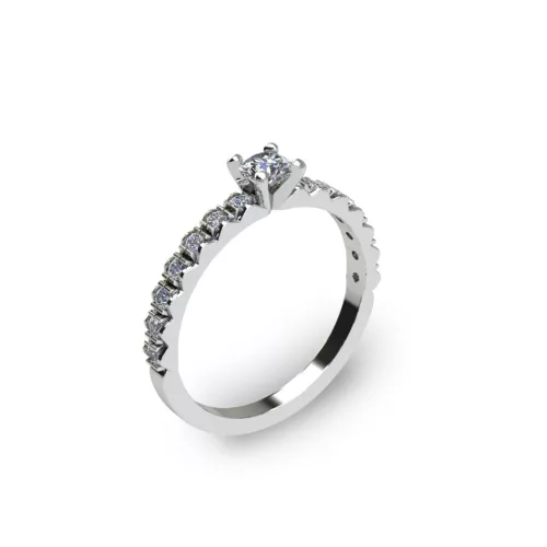 Ékszerpalota eljegyzési gyűrű 0,2ct gyémánttal BRK009 platina