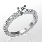 Ékszerpalota eljegyzési gyűrű 0,2ct gyémánttal BRK009 platina