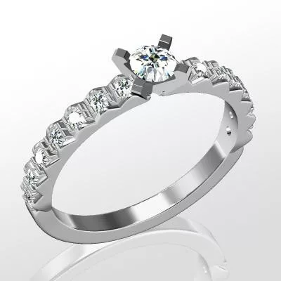 Ékszerpalota eljegyzési gyűrű 0,2ct gyémánttal BRK009 platina