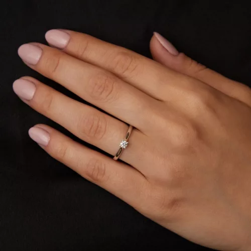 Ékszerpalota eljegyzési gyűrű 0,4ct gyémánttal BRK010 platina 