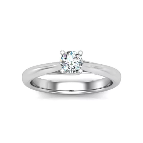 Ékszerpalota eljegyzési gyűrű 0,4ct H/SI gyémánttal BRK010 platina 
