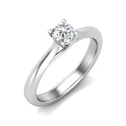   Ékszerpalota eljegyzési gyűrű 0,4ct gyémánttal BRK010 platina 