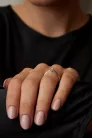 Ékszerpalota eljegyzési gyűrű 0,4ct gyémánttal BRK010 platina 
