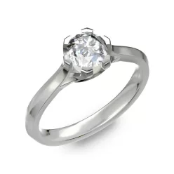   Ékszerpalota eljegyzési gyűrű 0,5ct gyémánttal BRK018 fehér arany