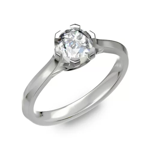 Ékszerpalota eljegyzési gyűrű 0,5ct gyémánttal BRK018 platina