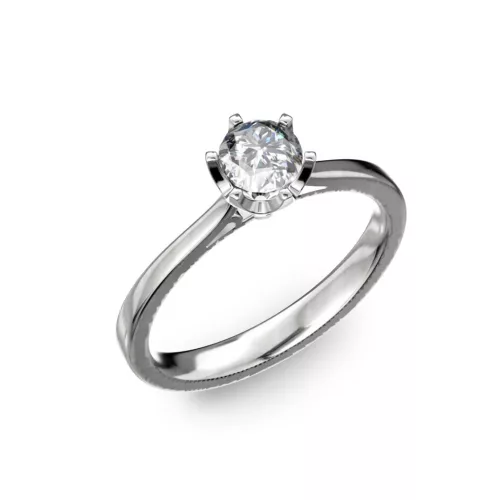 Ékszerpalota eljegyzési gyűrű 0,5ct gyémánttal BRK024 platina 