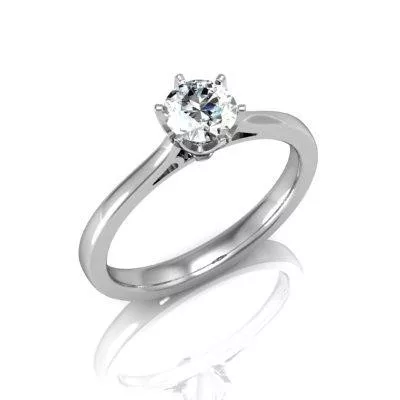 Ékszerpalota eljegyzési gyűrű 0,5ct gyémánttal BRK024 platina 